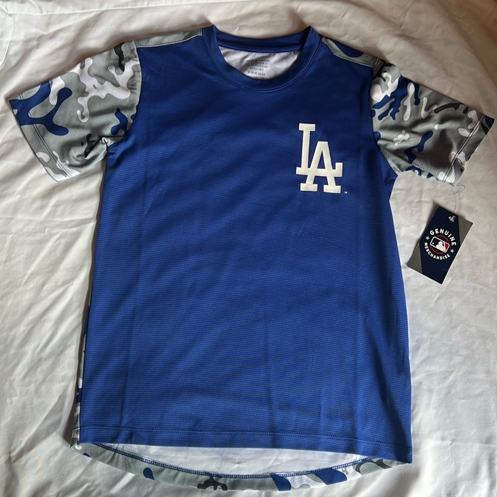 Kids LA Dodgers Camo T-shirt Genuine Merchandise MLB